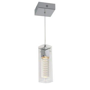 Artika Hologram 8.5-Watt LED 1-Light Chrome Pendant Light (#100)